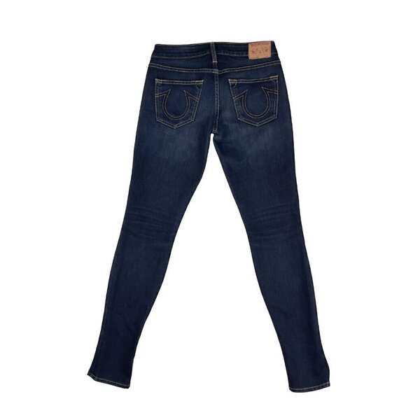 True Religion Stella XXX Low Rise Skinny fit Dark Wash Stretch Jeans Size‎ 26 - Picture 5 of 13